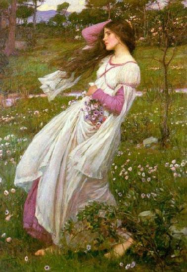 John William Waterhouse Windswept oil painting image